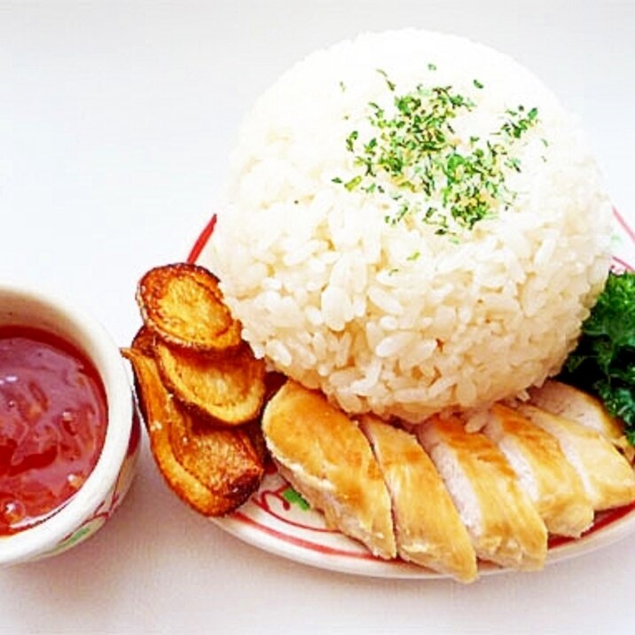 炊飯器でシンガポールチキンライス 海南鶏飯